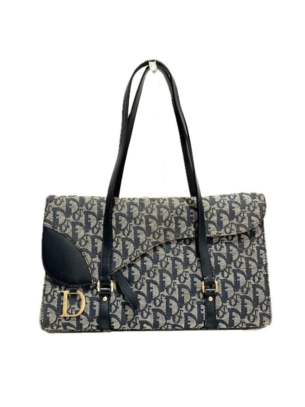 Dior Saddle Bag Trotter Tote Canvas Leather